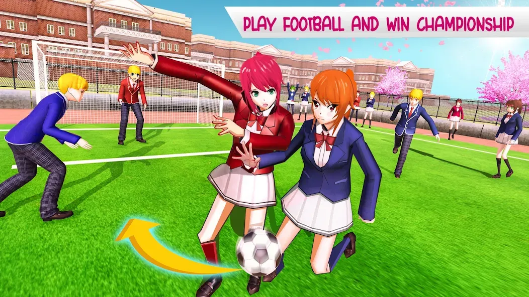Anime High School Life [MOD: много денег и ресурсов] последняя версия — скриншот 3