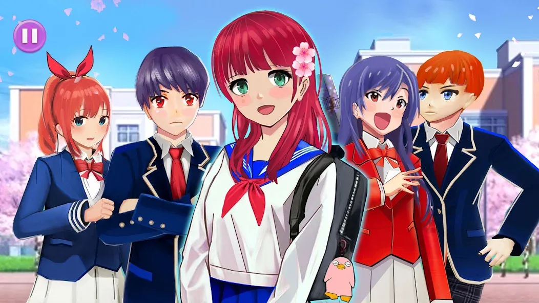 Anime High School Life [MOD: много денег и ресурсов] последняя версия — скриншот 4