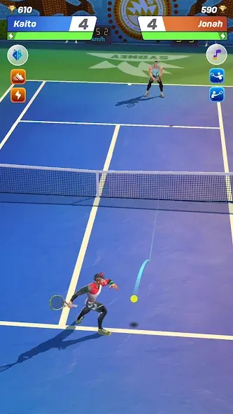 Взломанная Tennis Clash: Multiplayer Game [MOD: безлимитные деньги и энергия] на Андроид — скриншот 1