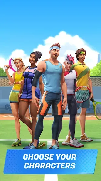 Взломанная Tennis Clash: Multiplayer Game [MOD: безлимитные деньги и энергия] на Андроид — скриншот 5