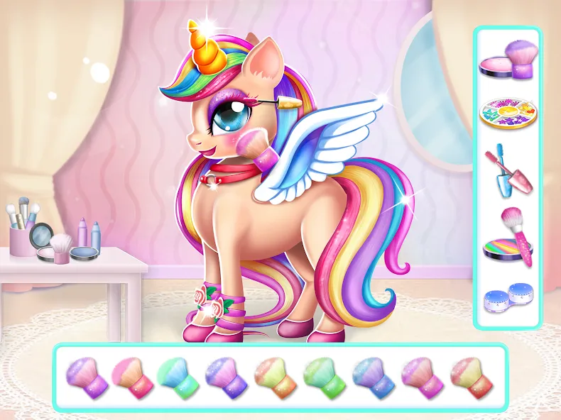 Скачать Unicorn Dress up Girls Game [MOD: безлимитные монеты и наряды] — скриншот 4