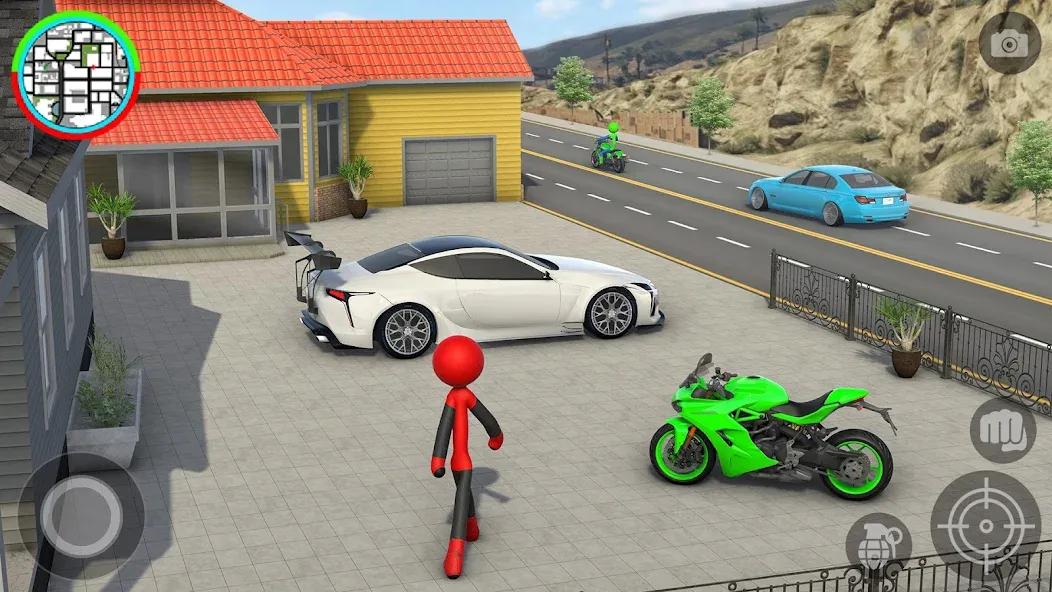 StickMan Rope Hero Spider Game [MOD: безлимитные деньги и суперспособности] — Скачать бесплатно (APK) — скриншот 1