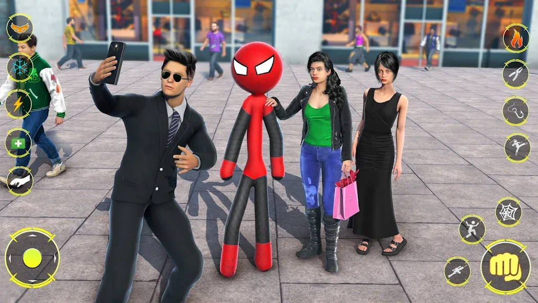 StickMan Rope Hero Spider Game [MOD: безлимитные деньги и суперспособности] — Скачать бесплатно (APK) — скриншот 2
