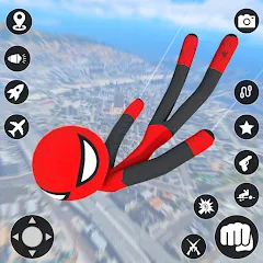 StickMan Rope Hero Spider Game [MOD: безлимитные деньги и суперспособности] — Скачать бесплатно (APK)