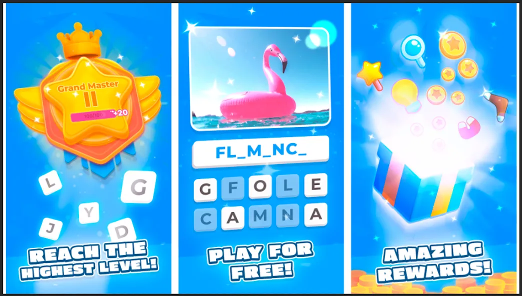 Guess the Word. Word Games [MOD: безлимитные подсказки и открыты уровни] — Скачать бесплатно (APK) — скриншот 5