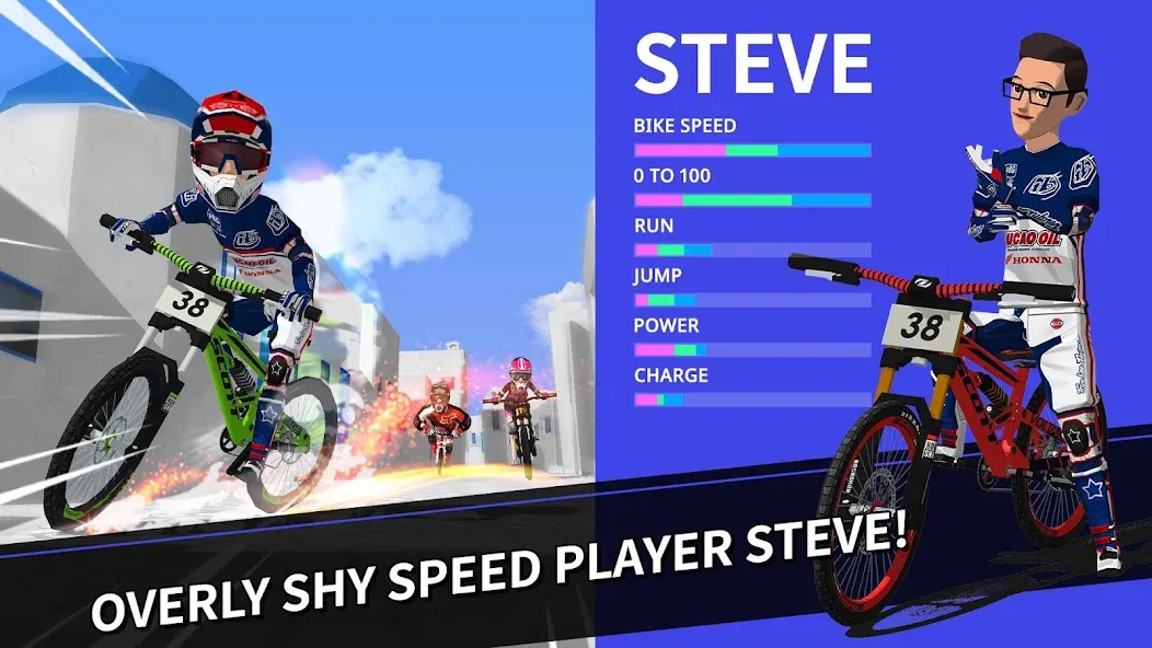 Взломанная Downhill Masters [MOD: безлимитные деньги и улучшенные велосипеды] на Андроид — скриншот 2