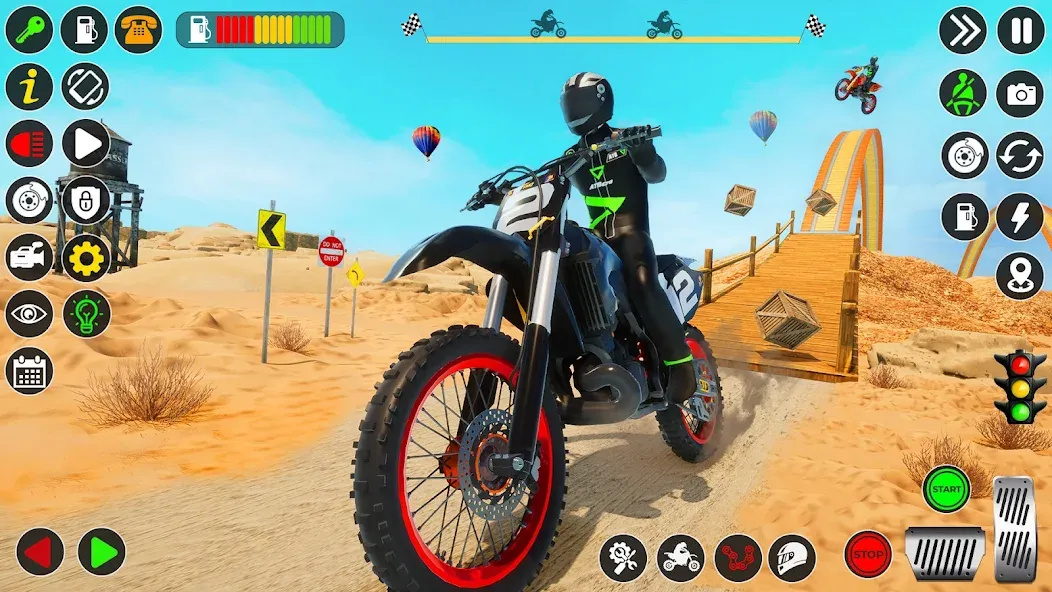 Bike Stunt Games Stunt Bike 3D [MOD: безлимитные деньги и все байки] (Бесплатно / APK) — скриншот 1