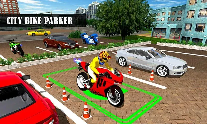 Bike Parking Moto Driving Game [MOD: безлимитные деньги и все мотоциклы] на Андроид — скриншот 1