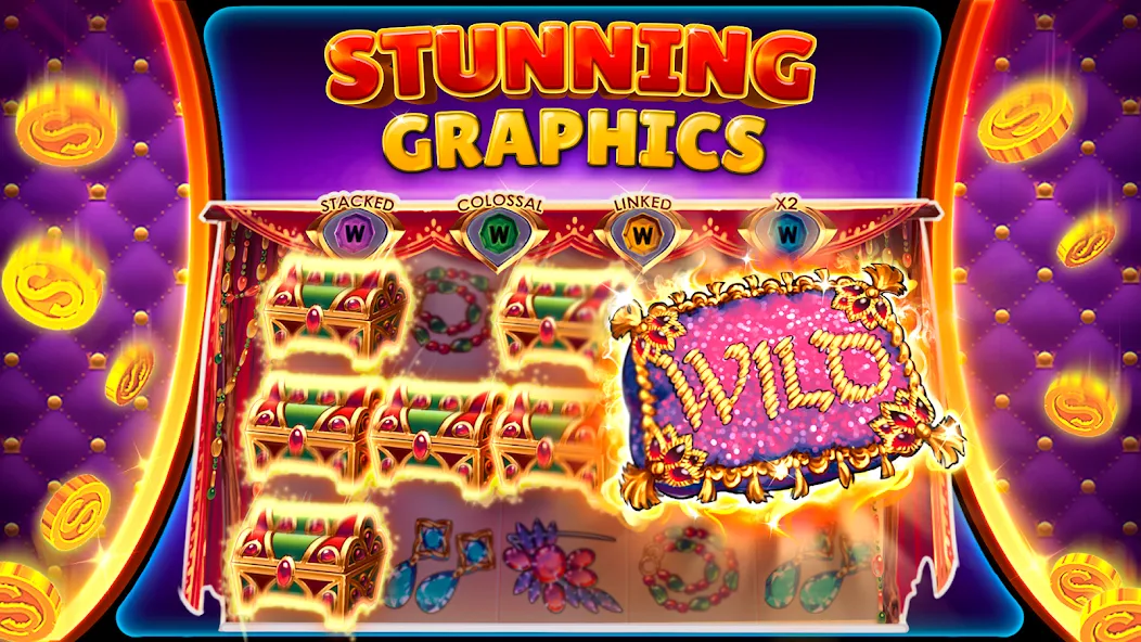 Slots UP - online casino game [MOD: безлимитные монеты и бонусы] последняя версия — скриншот 3