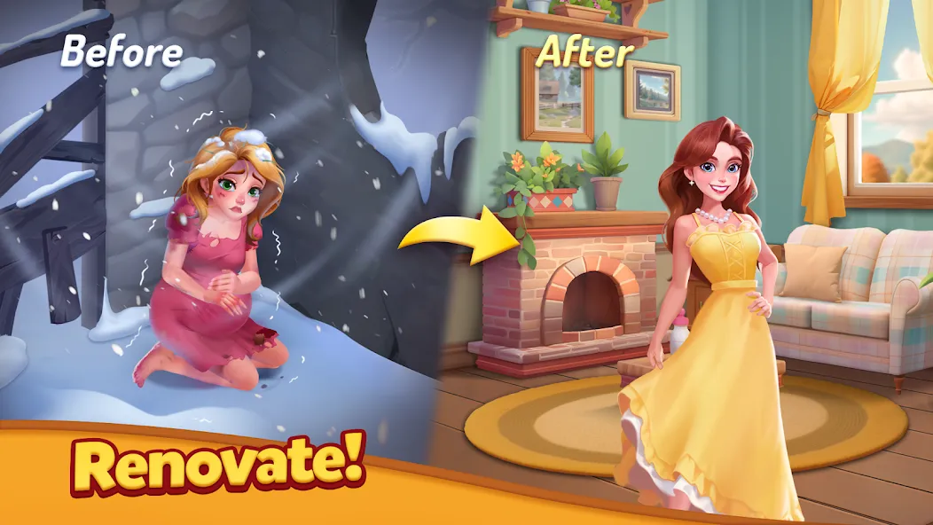Взломанная Tile Family: Match Puzzle Game [MOD: безлимитные подсказки и бустеры] на Андроид — скриншот 4