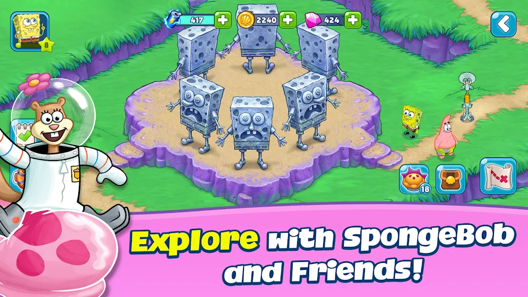 Скачать SpongeBob Adventures: In A Jam [MOD: безлимитные деньги и ресурсы] — скриншот 3