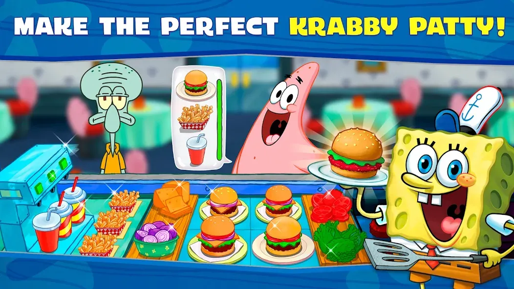 Скачать SpongeBob: Krusty Cook-Off [MOD: безлимитные деньги и ресурсы] на телефон — скриншот 2