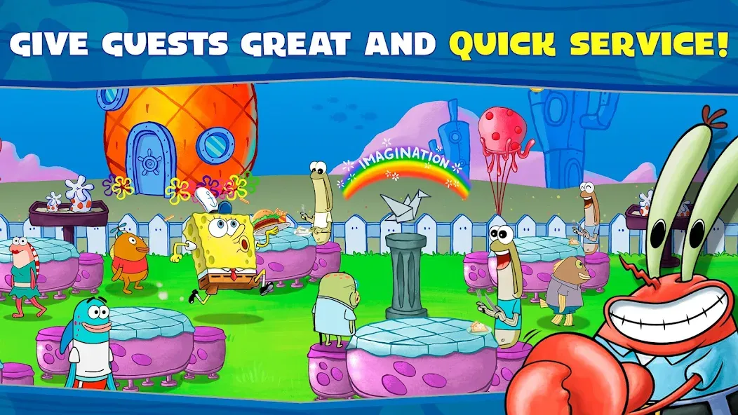 Скачать SpongeBob: Krusty Cook-Off [MOD: безлимитные деньги и ресурсы] на телефон — скриншот 3