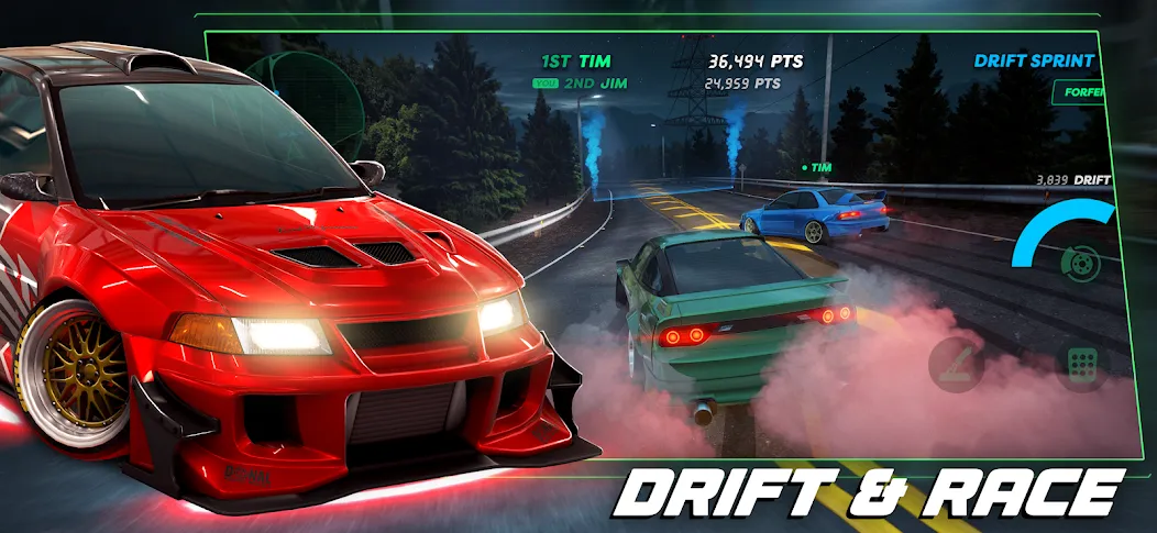 Скачать Static Shift Racing [MOD: безлимитные деньги и все машины открыты] на телефон — скриншот 1