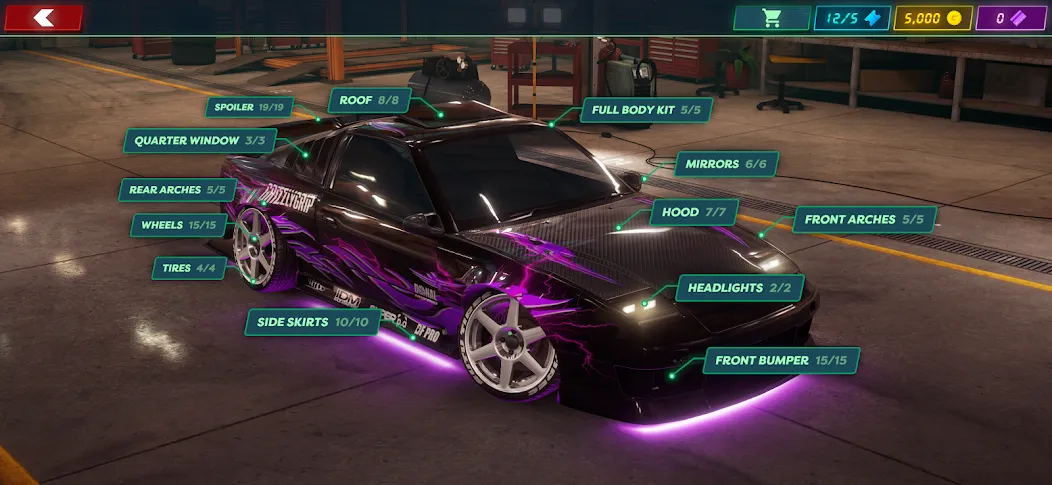 Скачать Static Shift Racing [MOD: безлимитные деньги и все машины открыты] на телефон — скриншот 5