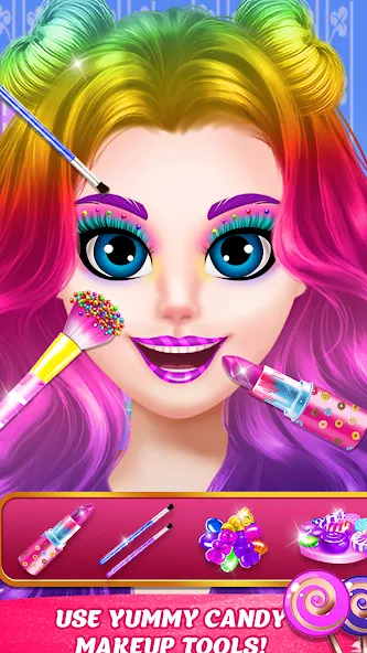 DIY Candy Makeup-Beauty Salon [MOD: безлимитные монеты и всё открыто] последняя версия — скриншот 2