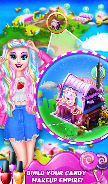 DIY Candy Makeup-Beauty Salon [MOD: безлимитные монеты и всё открыто] последняя версия — скриншот 4
