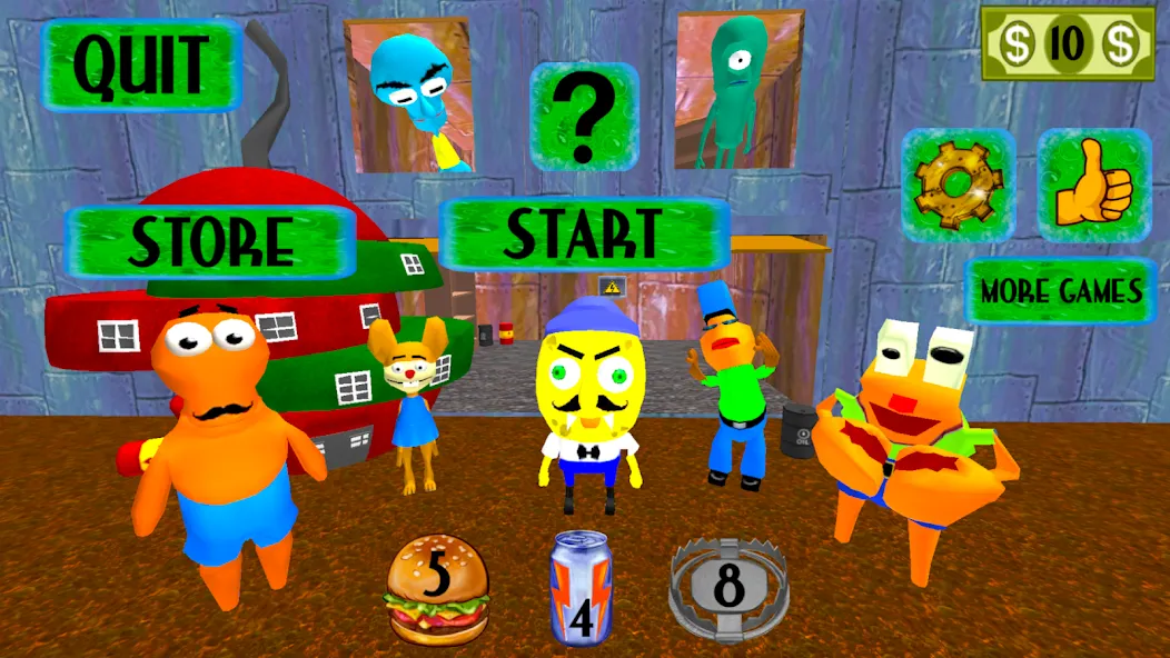 Скачать Sponge Neighbor Escape 3D [MOD: открыты все уровни и подсказки] на телефон — скриншот 5