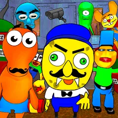 Скачать Sponge Neighbor Escape 3D [MOD: открыты все уровни и подсказки] на телефон