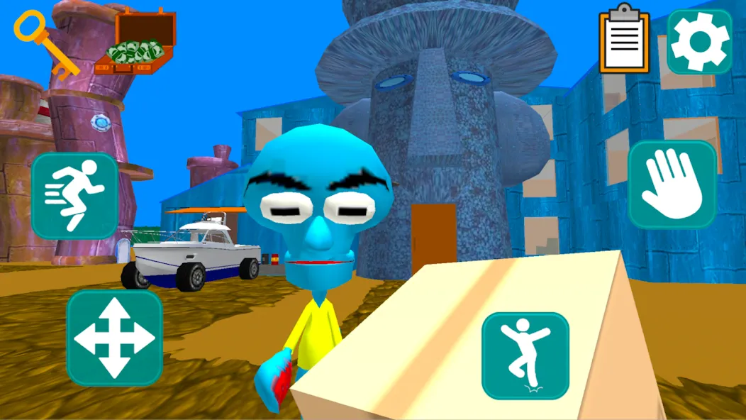 Скачать Squid Neighbor. Sponge Escape [MOD: безлимитные монеты и все уровни открыты] — скриншот 1