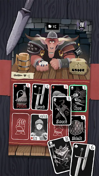 Card Crawl [MOD: безлимитные монеты и все карты открыты] последняя версия — скриншот 1