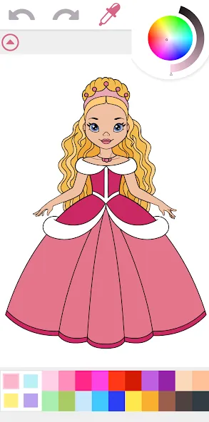 Princess Coloring Book Game [MOD: все раскраски открыты бесплатно] последняя версия — скриншот 1