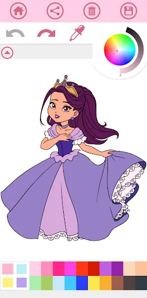 Princess Coloring Book Game [MOD: все раскраски открыты бесплатно] последняя версия — скриншот 3