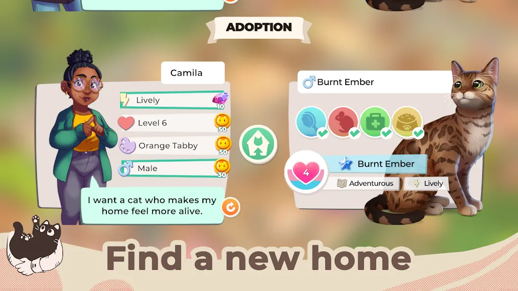 Cat Rescue Story: Pet Shelter [MOD: безлимитные монеты и все питомцы] последняя версия — скриншот 5