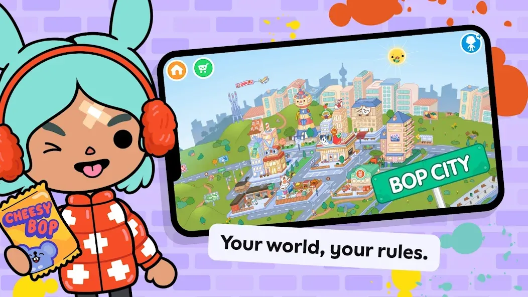 Взломанная Toca Boca World [MOD: открыты все локации и персонажи] на Андроид — скриншот 1