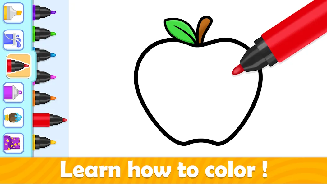 Toddler Coloring Book For Kids [MOD: все раскраски разблокированы] — Скачать бесплатно (APK) — скриншот 1