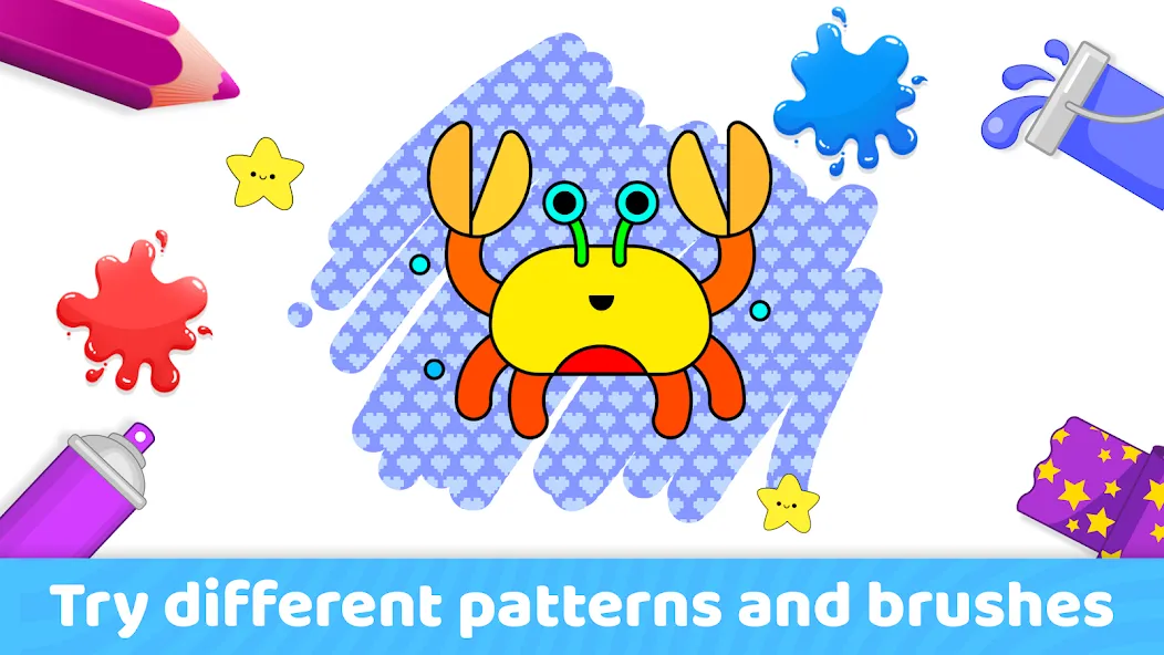 Toddler Coloring Book For Kids [MOD: все раскраски разблокированы] — Скачать бесплатно (APK) — скриншот 3