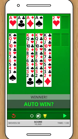 Скачать SOLITAIRE CLASSIC CARD GAME [MOD: без рекламы и без ограничений] — скриншот 3