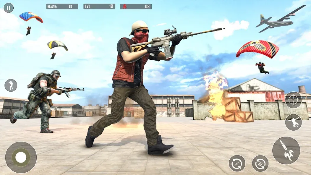 Взломанная Battlegrounds Fire Squad War [MOD: безлимитные деньги и оружие] на Андроид — скриншот 3