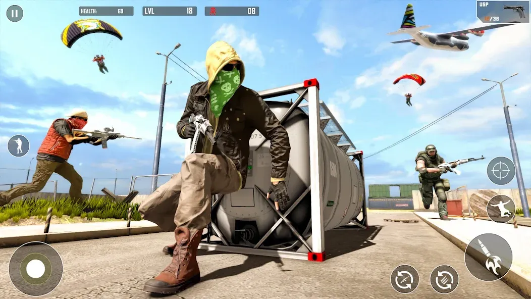 Взломанная Battlegrounds Fire Squad War [MOD: безлимитные деньги и оружие] на Андроид — скриншот 5