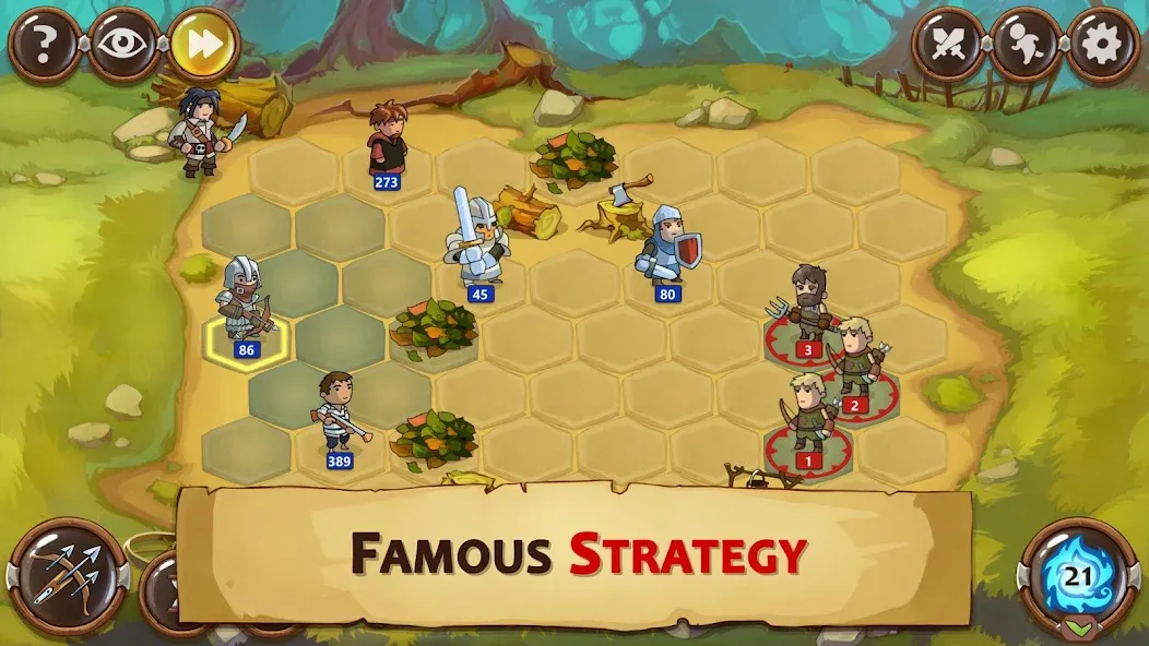 Braveland Heroes [MOD: безлимитные ресурсы и мощные герои] — Скачать бесплатно (APK) — скриншот 1