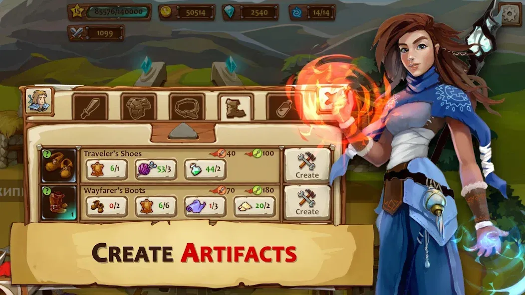 Braveland Heroes [MOD: безлимитные ресурсы и мощные герои] — Скачать бесплатно (APK) — скриншот 3