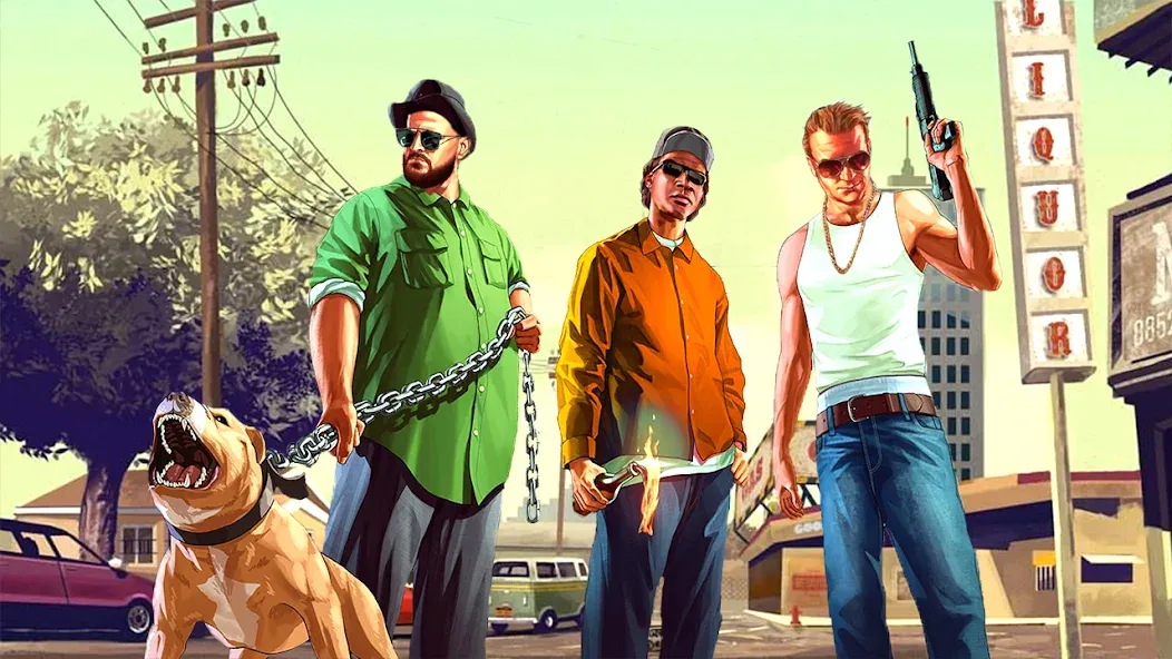 Взломанная City Grand Gangster Crime [MOD: безлимитные деньги и оружие] на Андроид — скриншот 3