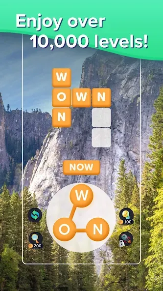 Скачать взлом Puzzlescapes Word Search Games [MOD: без рекламы и все подсказки доступны] — скриншот 1