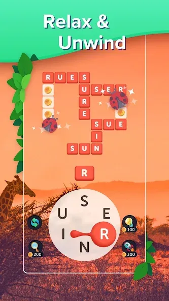 Скачать взлом Puzzlescapes Word Search Games [MOD: без рекламы и все подсказки доступны] — скриншот 2