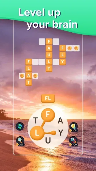 Скачать взлом Puzzlescapes Word Search Games [MOD: без рекламы и все подсказки доступны] — скриншот 3