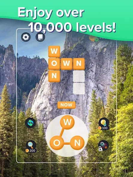 Скачать взлом Puzzlescapes Word Search Games [MOD: без рекламы и все подсказки доступны] — скриншот 5