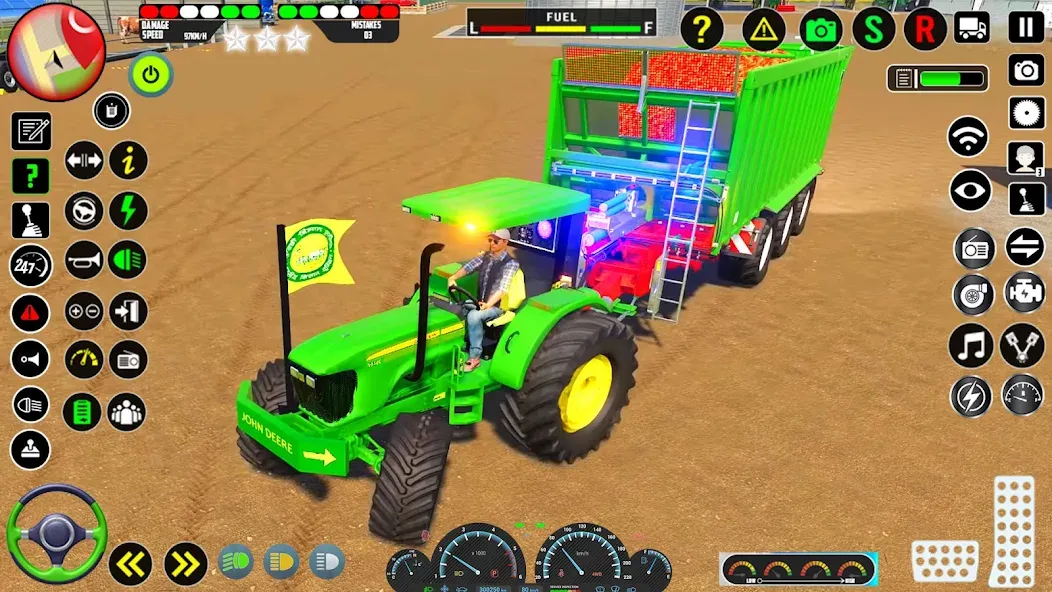 Скачать Tractor Farming Games 2023 [MOD: безлимитные деньги и топливо] на телефон — скриншот 2