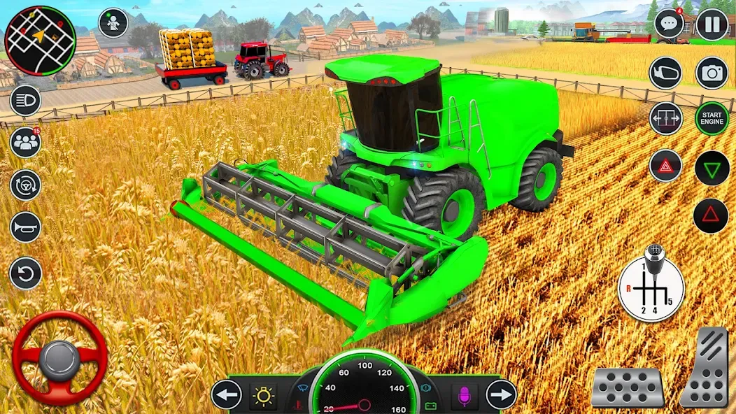 Real Tractor Driving Games [MOD: безлимитное топливо и открыты все тракторы] последняя версия — скриншот 3