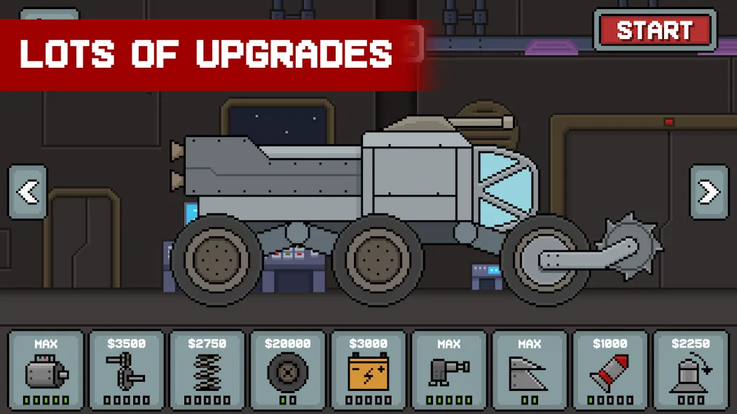 Взломанная Death Rover: Space Zombie Race [MOD: безлимитные деньги и топливо] на Андроид — скриншот 1
