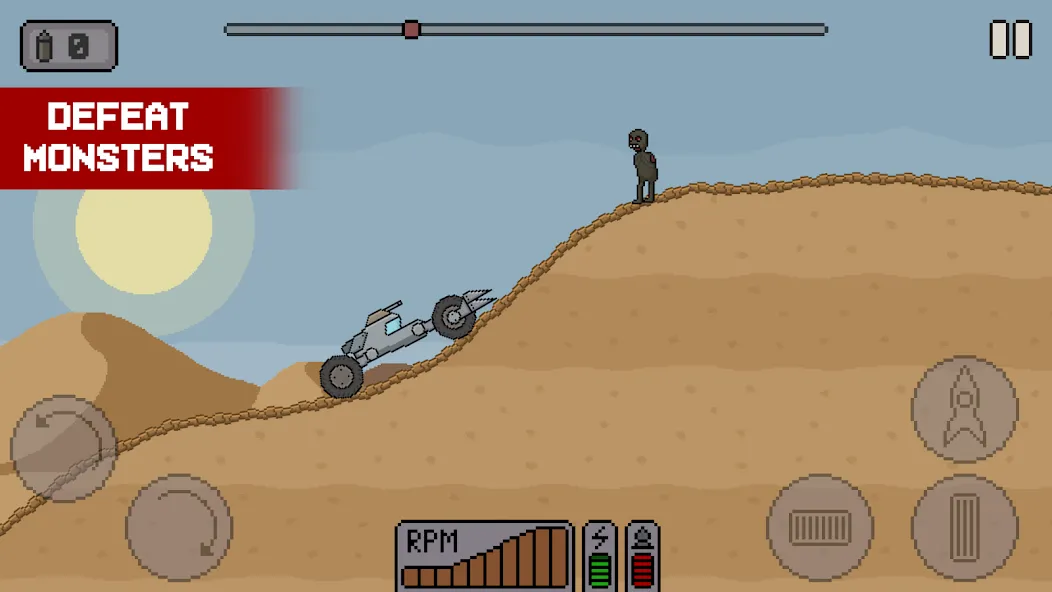 Взломанная Death Rover: Space Zombie Race [MOD: безлимитные деньги и топливо] на Андроид — скриншот 2