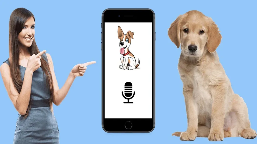 Взломанная Dog Translator: Bark to Human [MOD: переводчик без ограничений и рекламы] на Андроид — скриншот 1