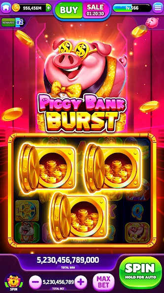 Spin To Rich - Vegas Slots [MOD: безлимитные монеты и джекпоты] (Бесплатно / APK) — скриншот 1