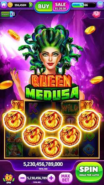 Spin To Rich - Vegas Slots [MOD: безлимитные монеты и джекпоты] (Бесплатно / APK) — скриншот 3