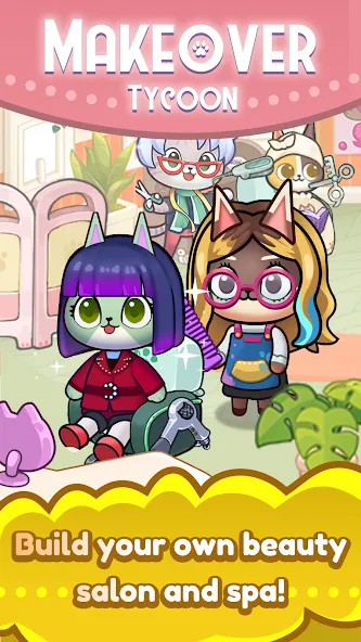 Idle Cat Makeover: Hair Salon [MOD: безлимитные деньги и всё открыто] на Андроид — скриншот 4
