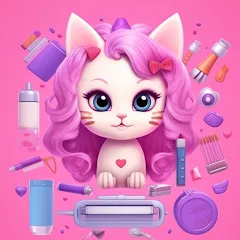 Idle Cat Makeover: Hair Salon [MOD: безлимитные деньги и всё открыто] на Андроид